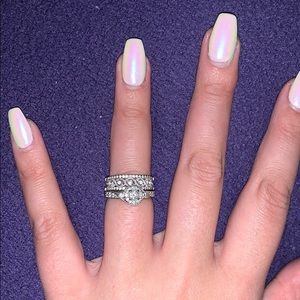 10k white gold .56 Ct diamond engagement ring